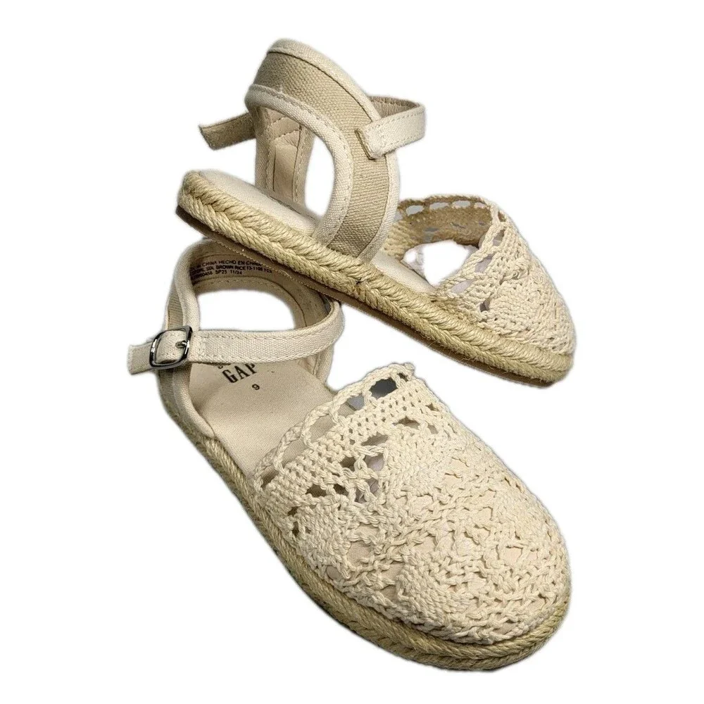 Toddler/Kids Crochet Espadrille SIZE 9